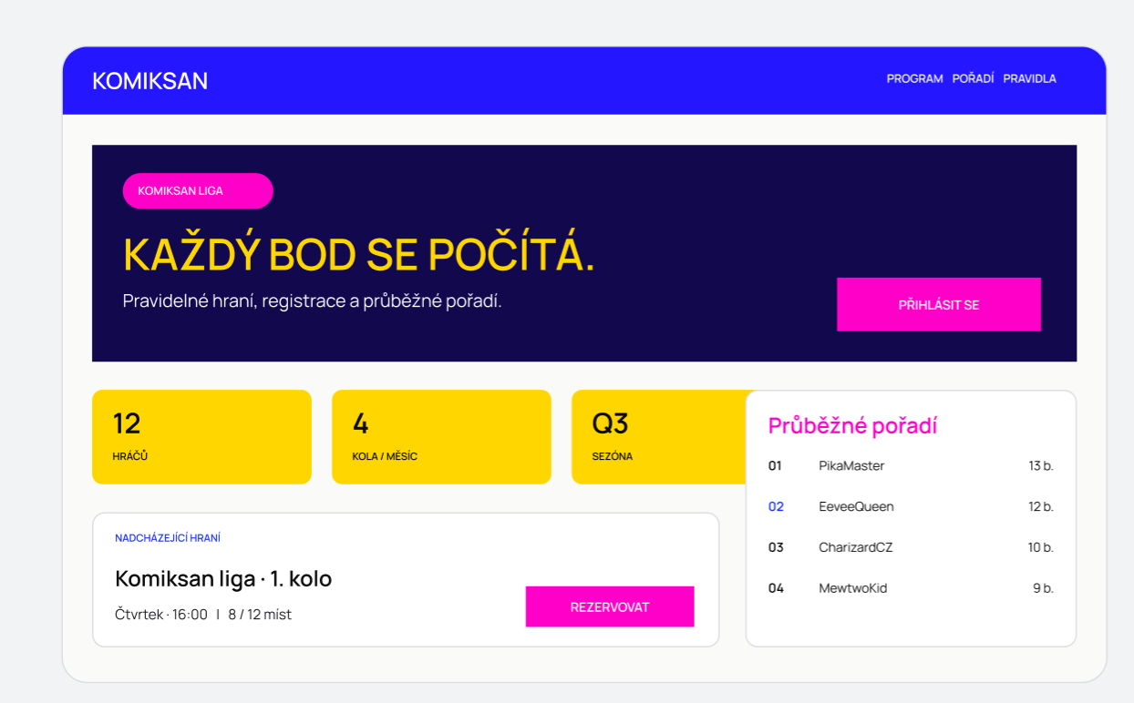 Public Komiksan Liga page design