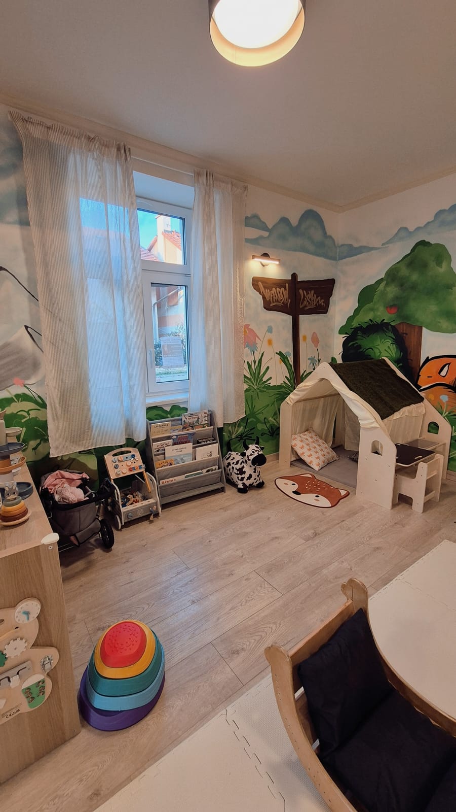 Children’s playroom inside Nafrněná liška café